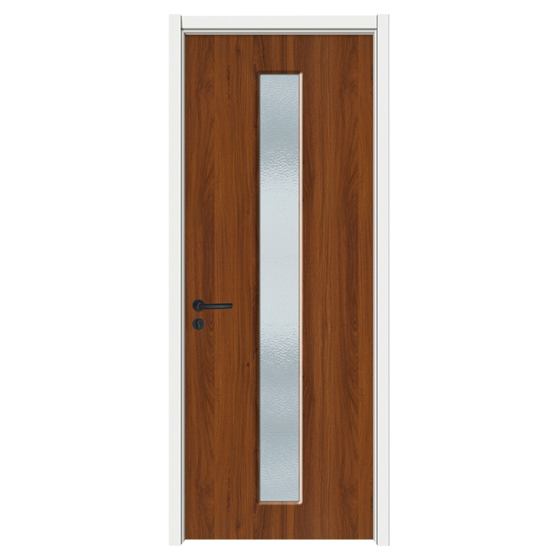 GA20-99B Walnut pintu pejabat dalaman pintu kaca beku Pintu kayu PVC